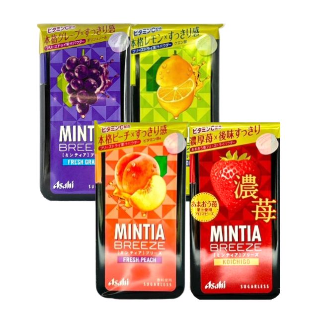 朝日 MINTIA BREEZE薄荷糖 水果口味30粒