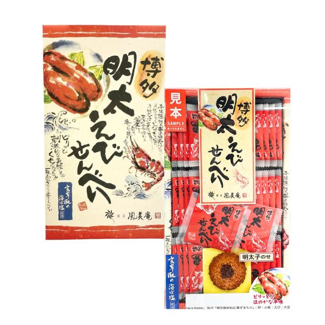 風美庵 博多明太子蝦仙貝 27枚入